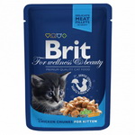 Brit Premium Cat (пауч) Кусочки в соусе с КУРИЦЕЙ для котят Brit Premium Cat (пауч) Кусочки в соусе с КУРИЦЕЙ для котят